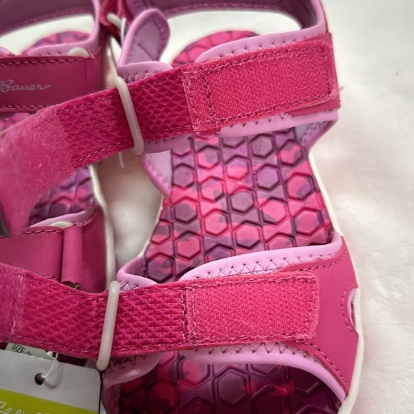 Eddie Bauer Girls Cascadia Hit Pink Tie Dye Sandals Hook & Loop Size 3M NWT - Picture 6 of 11